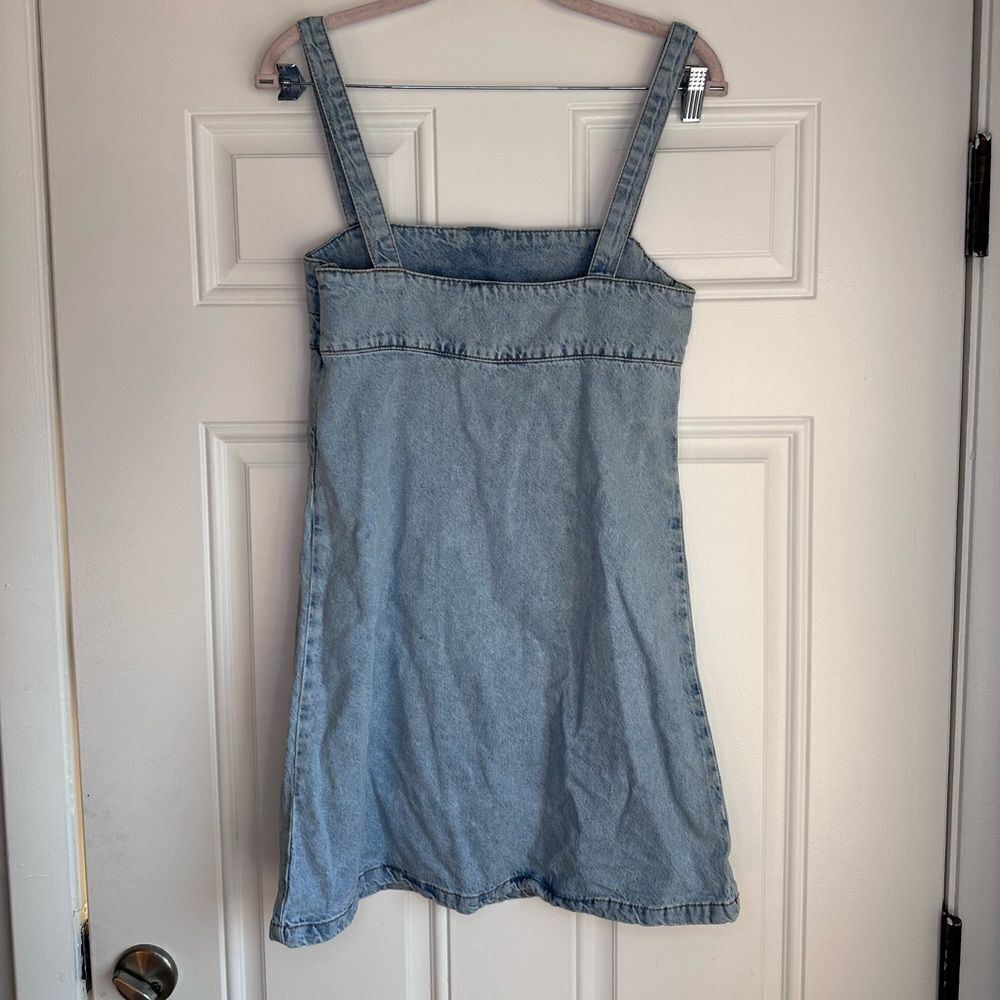 MANGO MNG DENIM JEANS KYOMI Lyocell JEAN dress SIZE XS LIGHT BLUE - Picture 4 of 7